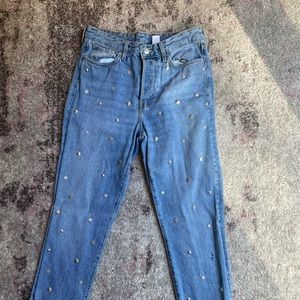 H&M STUDDED VINTAGE MOM JEANS